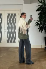 Desenli Polar Kadın Sweathirt