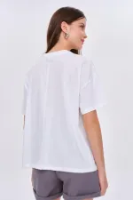 Bisiklet Yaka Love Baskılı Kadın Tişört