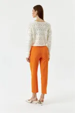 Yüksek Bel Flatolu Kadın Pantolon