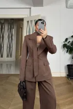 Fular Detaylı Blazer Kadın Ceket