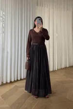 V Yaka Dantel Detaylı Bluz