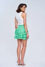 Volanlı Mini Kadın Etek