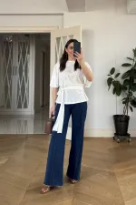 Bağlama Detaylı Kısa Kollu Bluz