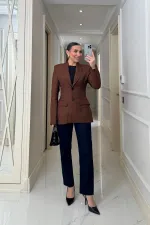 Veste blazer moulante pour femme