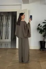 Pelerin Bluz Pantolon Kadın Takım