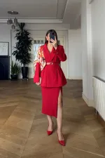 Kemerli Blazer Kadın Ceket