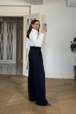 Pileli Palazzo Kadın Pantolon