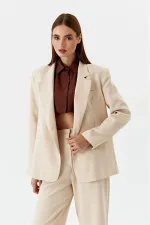 Tek Düğmeli Blazer Kadın Ceket