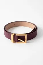 Suni Deri Metal Tokalı Kadın Kemer