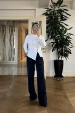 Toka Detaylı Uzun Kollu Bluz