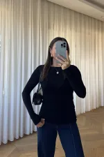 T-shirt à manches longues et col bateau