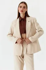 Tek Düğmeli Blazer Kadın Ceket