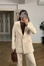 Tek Düğmeli Blazer Kadın Ceket