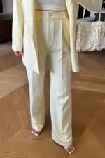 Pantalon palazzo taille haute pour femmes