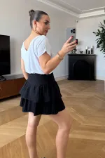 Volanlı Mini Şort Etek