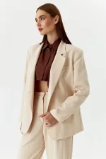 Tek Düğmeli Blazer Kadın Ceket
