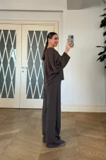 Kayık Yaka Sweat Pantolon Kadın Takım