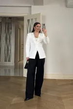 Pantalon bouffant plissé