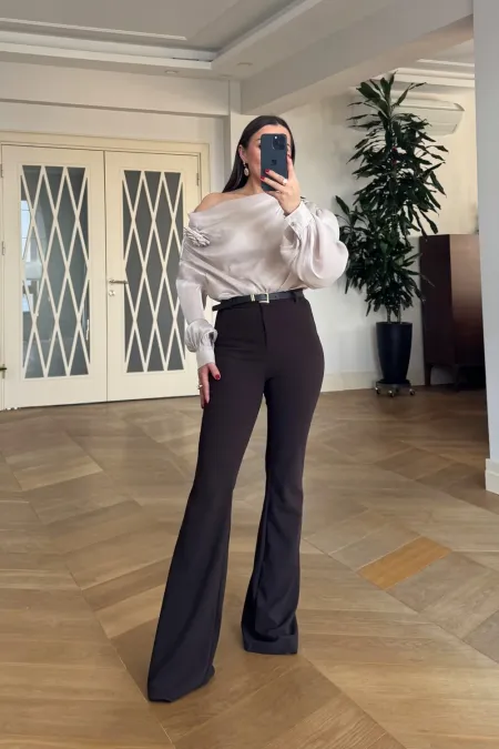 Women's Wide-Leg Trousers with Belt Women's Wide-Leg Trousers with Belt