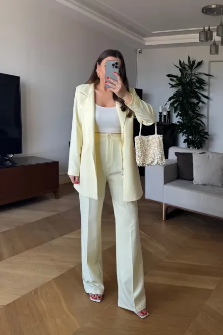 Yüksek Bel Palazzo Kadın Pantolon