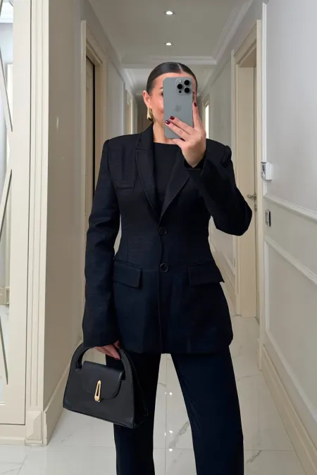 Vücuda Oturan Blazer Kadın Ceket