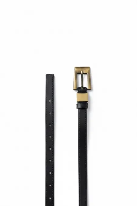 Faux Leather Distressed Buckle Women's Belt