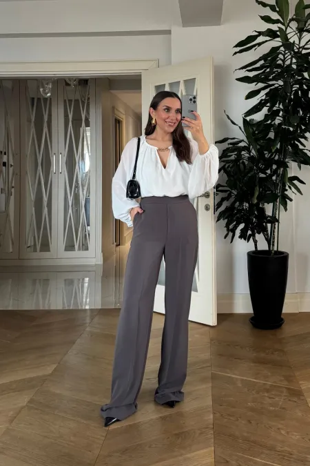 Bel Lastikli Kadın Pantolon