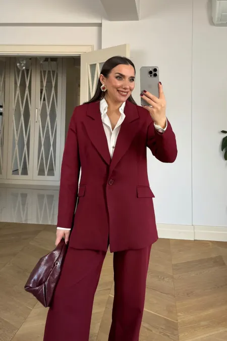 Tek Düğmeli Blazer Kadın Ceket
