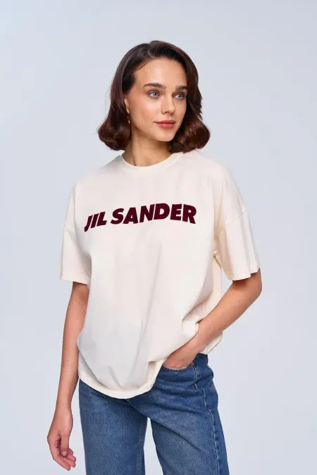 Oversize Baskılı Kadın Tişört