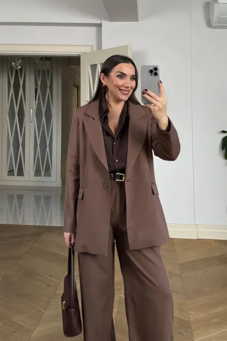 Tek Düğmeli Blazer Kadın Ceket