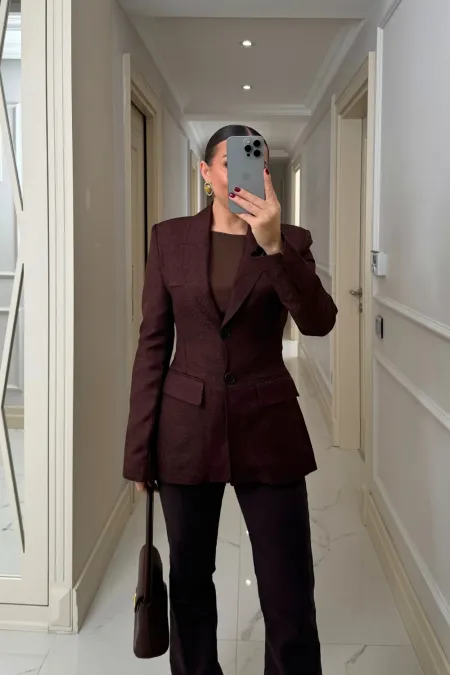 Veste blazer moulante pour femme