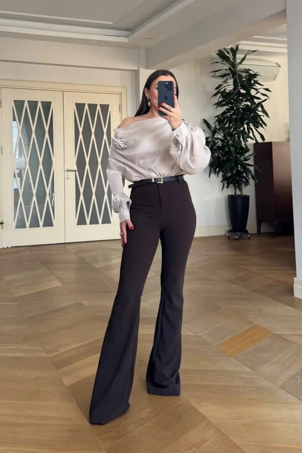 Women's Wide-Leg Trousers with Belt Women's Wide-Leg Trousers with Belt