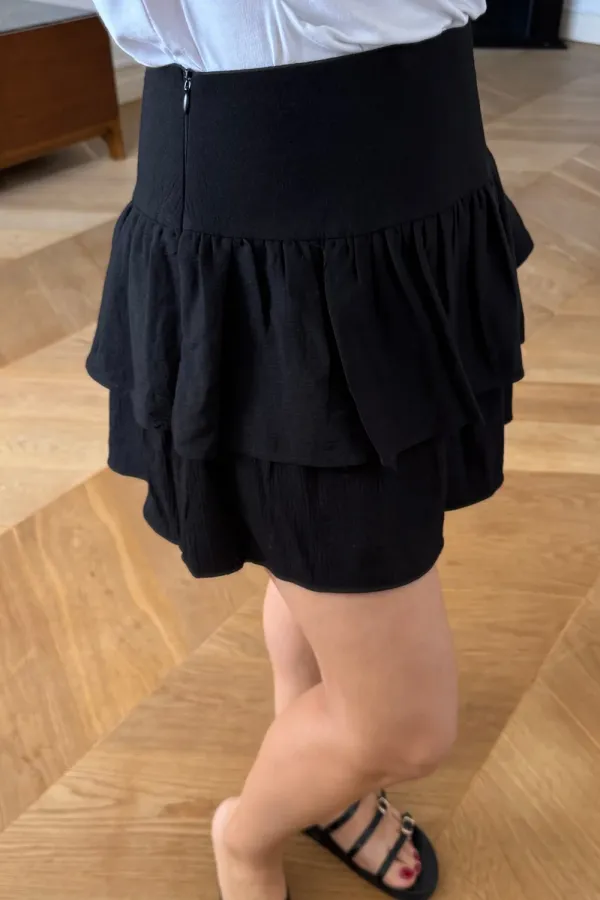 Volanlı Mini Şort Etek