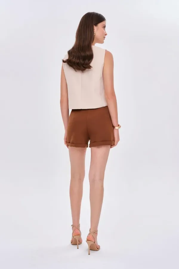 Yüksek Bel Bermuda Kadın Şort