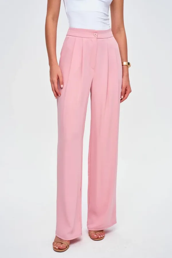 Pile Detaylı Palazzo Kadın Pantolon