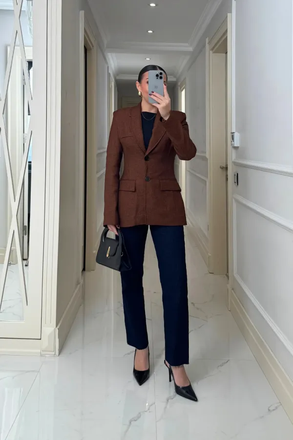 Veste blazer moulante pour femme