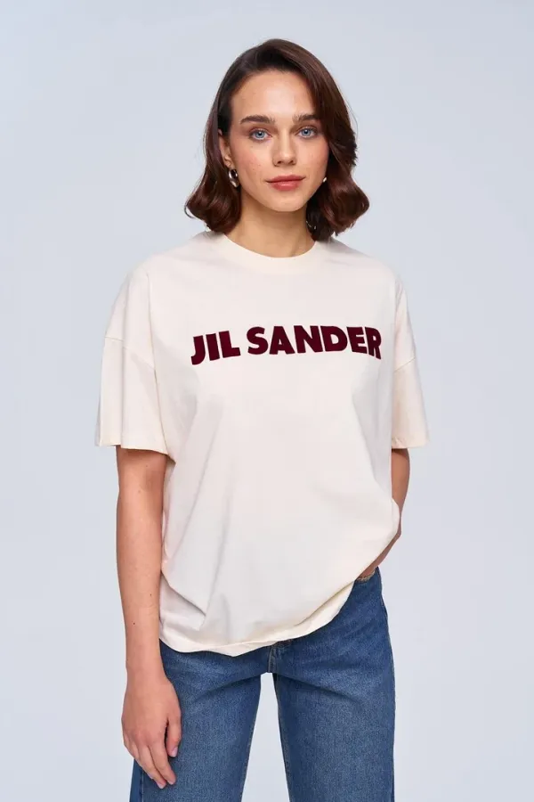 Oversize Baskılı Kadın Tişört