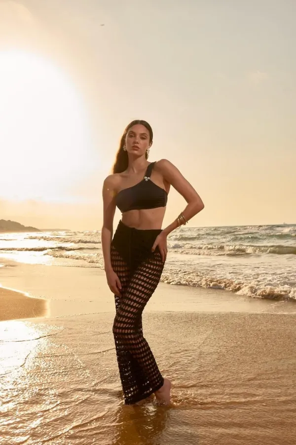 Ajurlu Triko Kadın Pantolon