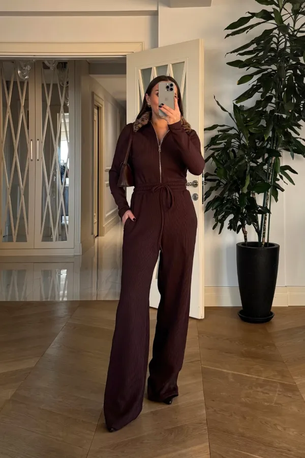 Beli Lastikli Fitilli Kadın Pantolon