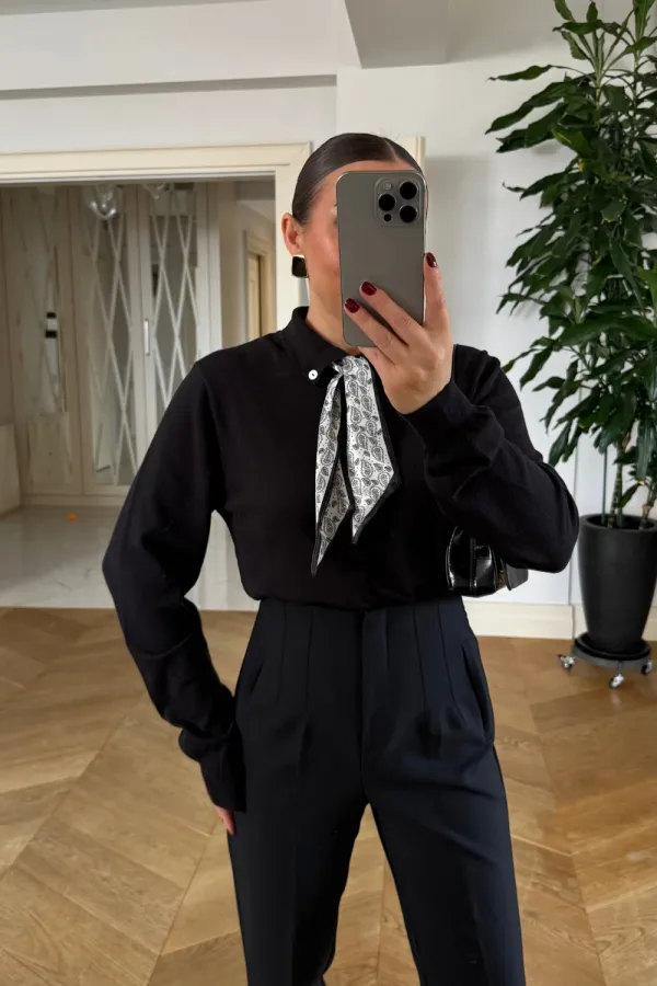 Yüksek Bel Pensli Kadın Pantolon