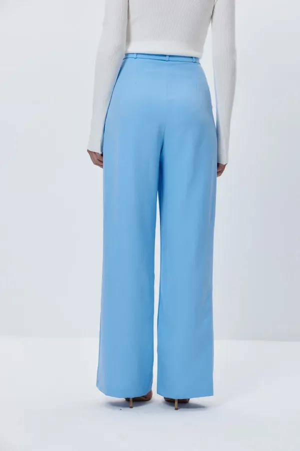 Women's High-Waisted Palazzo Pants with Darts