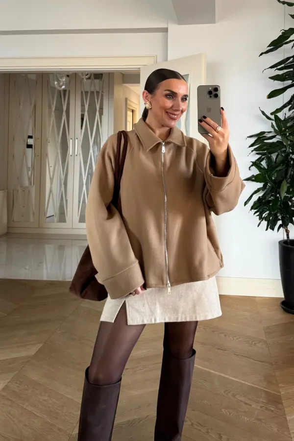 Veste en cachemire zippée pour femme