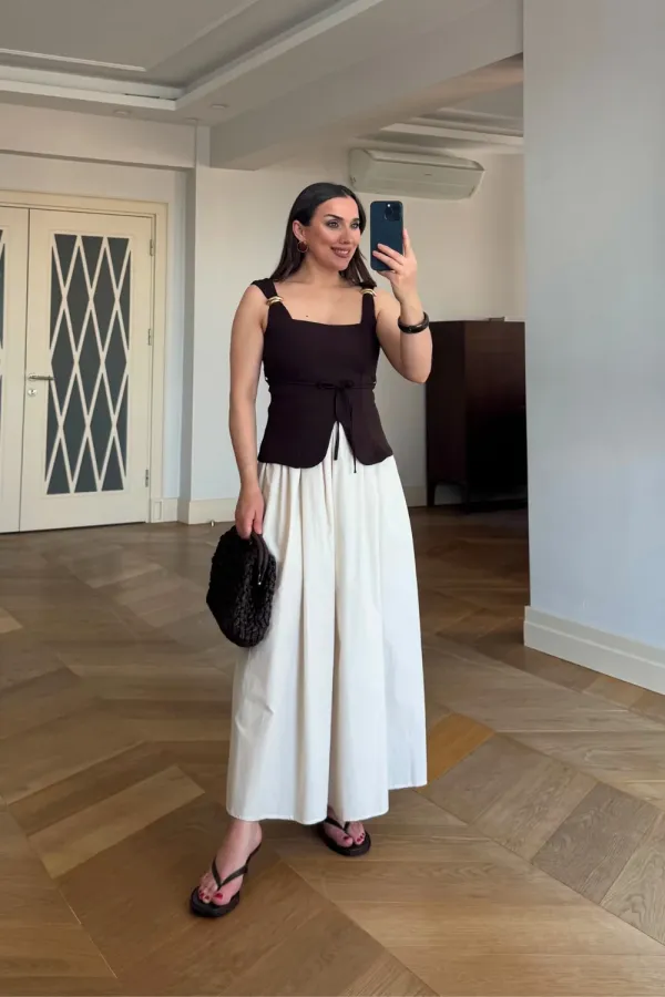 Kare Yaka Askılı Büstiyer