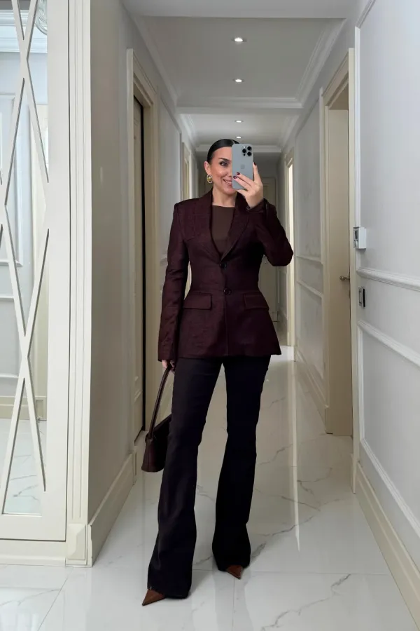 Veste blazer moulante pour femme