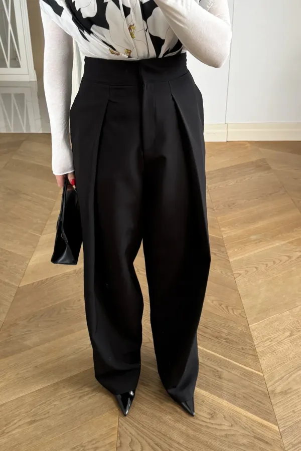 Pantalon bouffant plissé