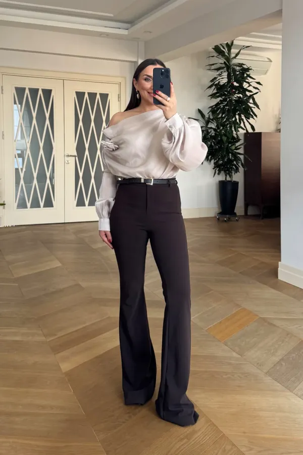 Women's Wide-Leg Trousers with Belt Women's Wide-Leg Trousers with Belt