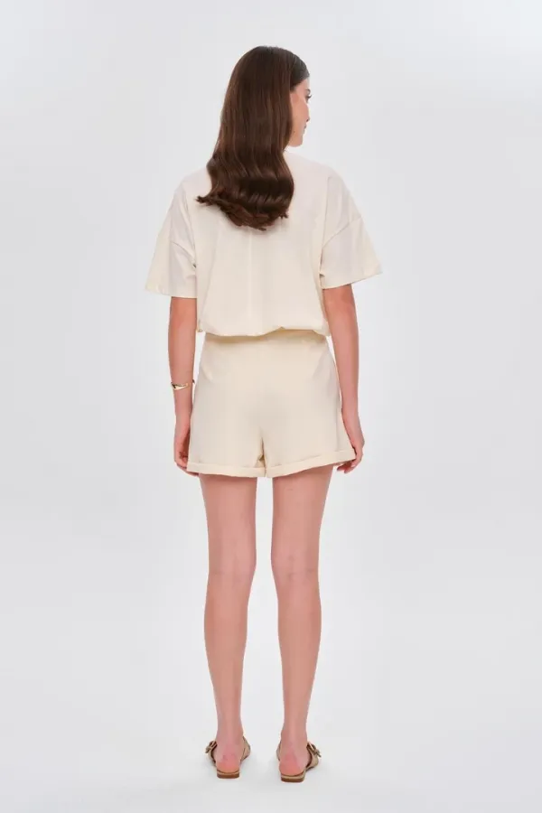 Oversize Baskılı Kısa Kollu Kadın Tişört %100 Pamuk