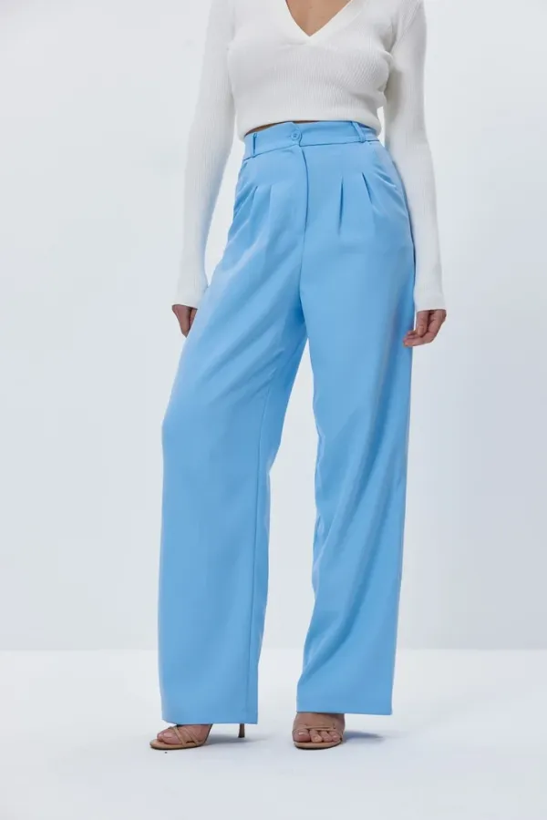 Women's High-Waisted Palazzo Pants with Darts