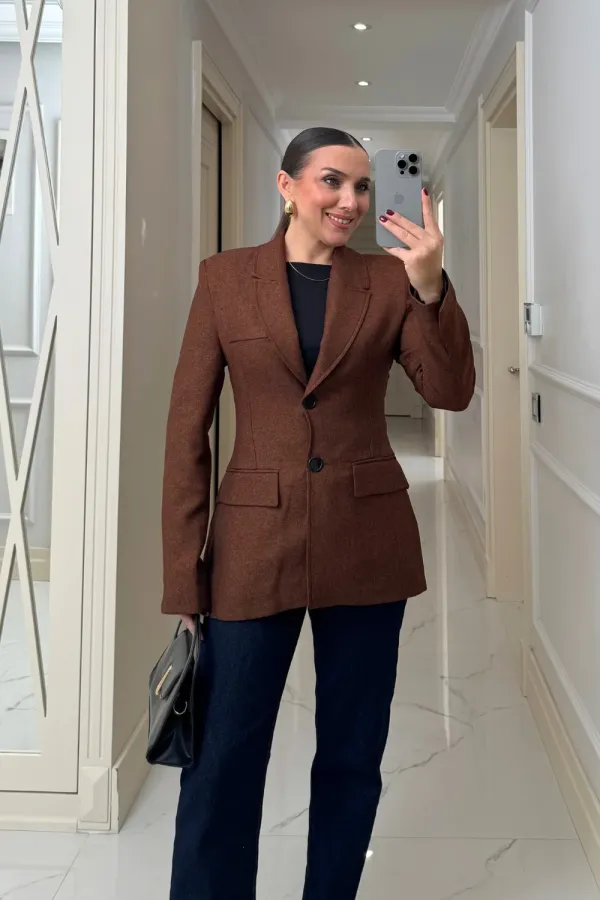 Veste blazer moulante pour femme