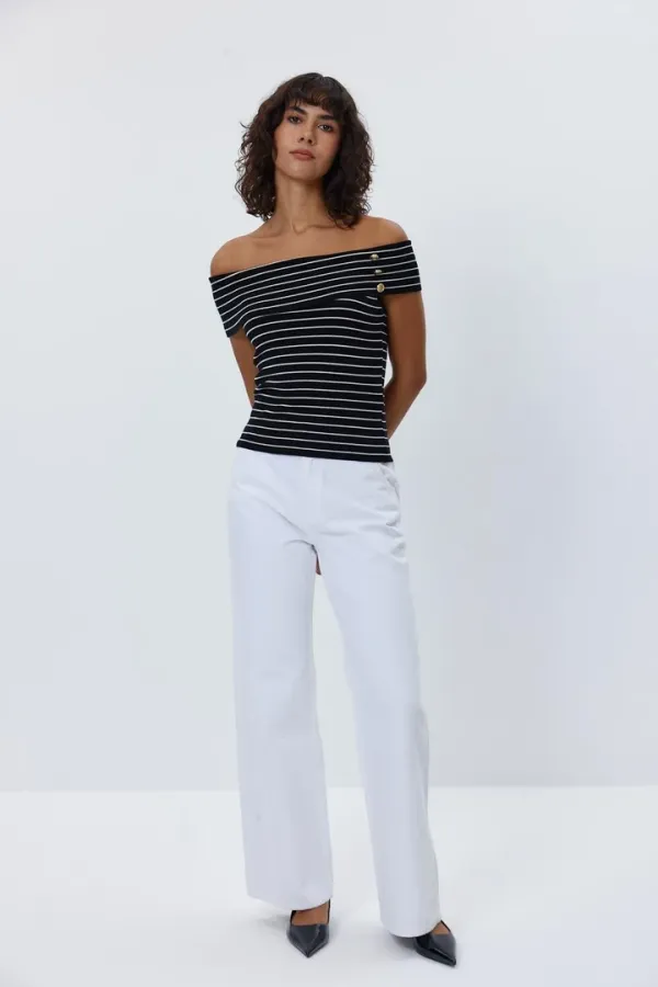 Madonna Yaka Triko Bluz